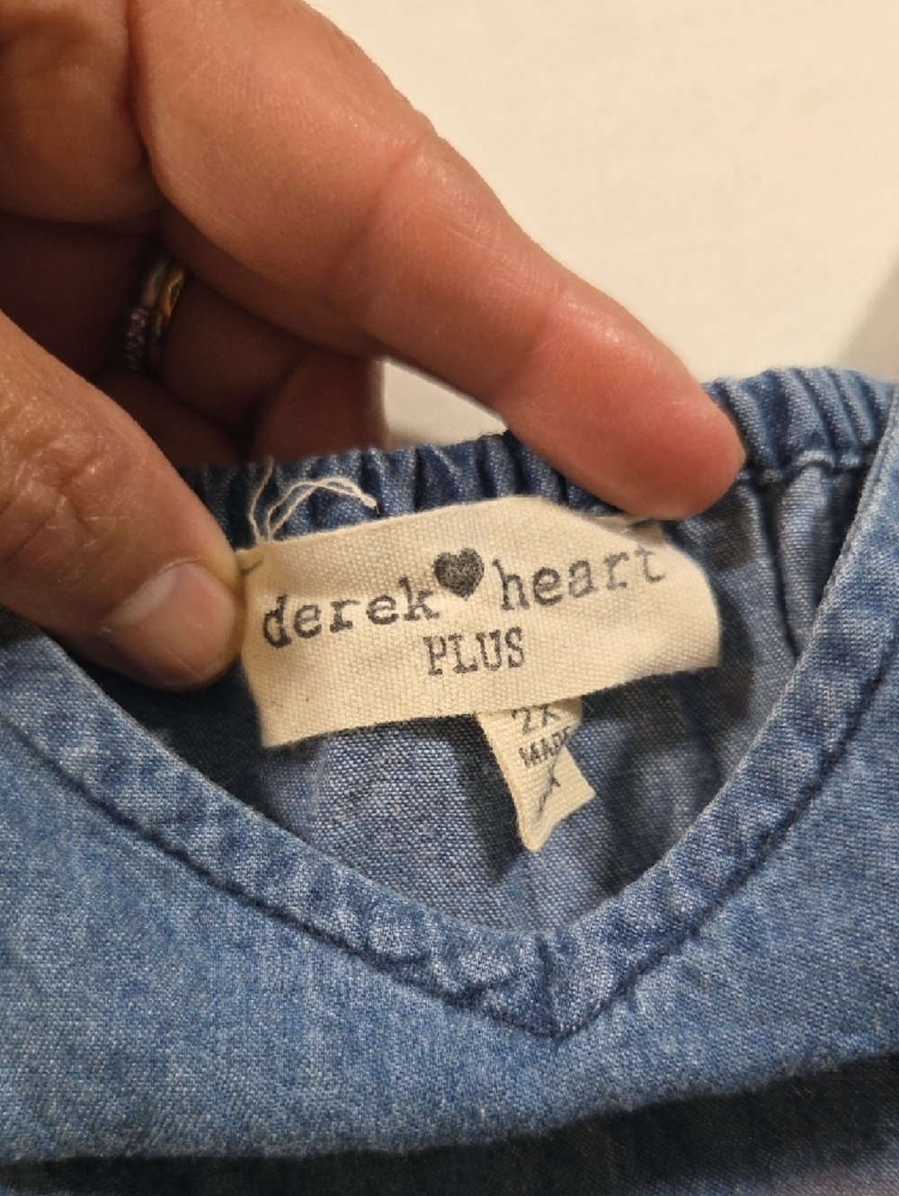 Derek Heart Light Blue Chambray Romper Capri Wide Leg Jumpsuit Jumper Overalls - Picture 3 of 7